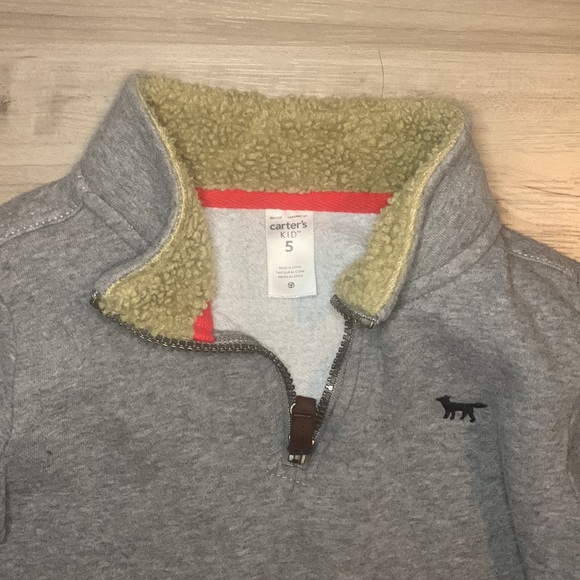 Gray Carter’s 1/4 zip sweater 5 - Picture 2 of 5